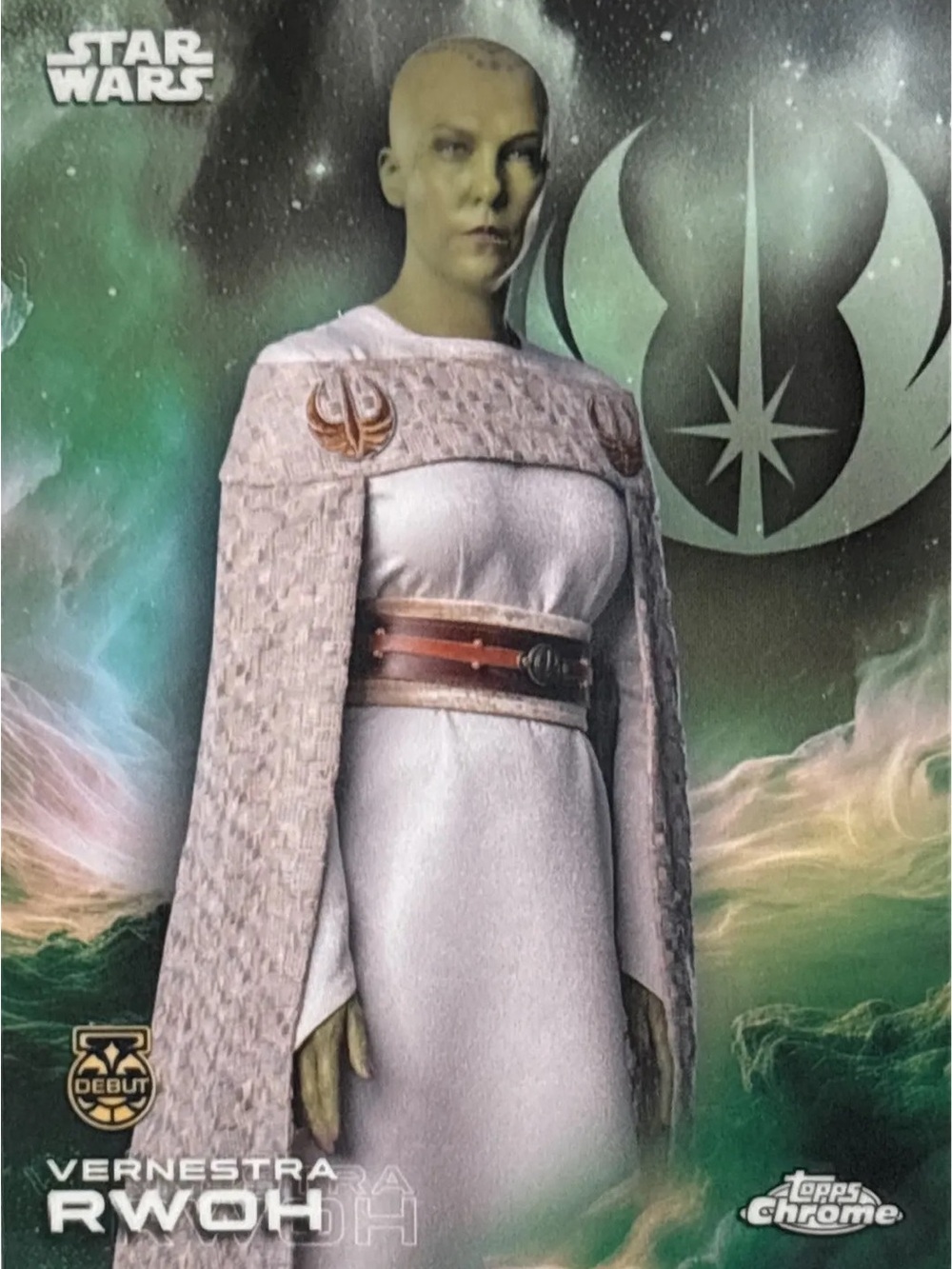 Topps Chrome Star Wars Vernestra Rwoh Trading Card